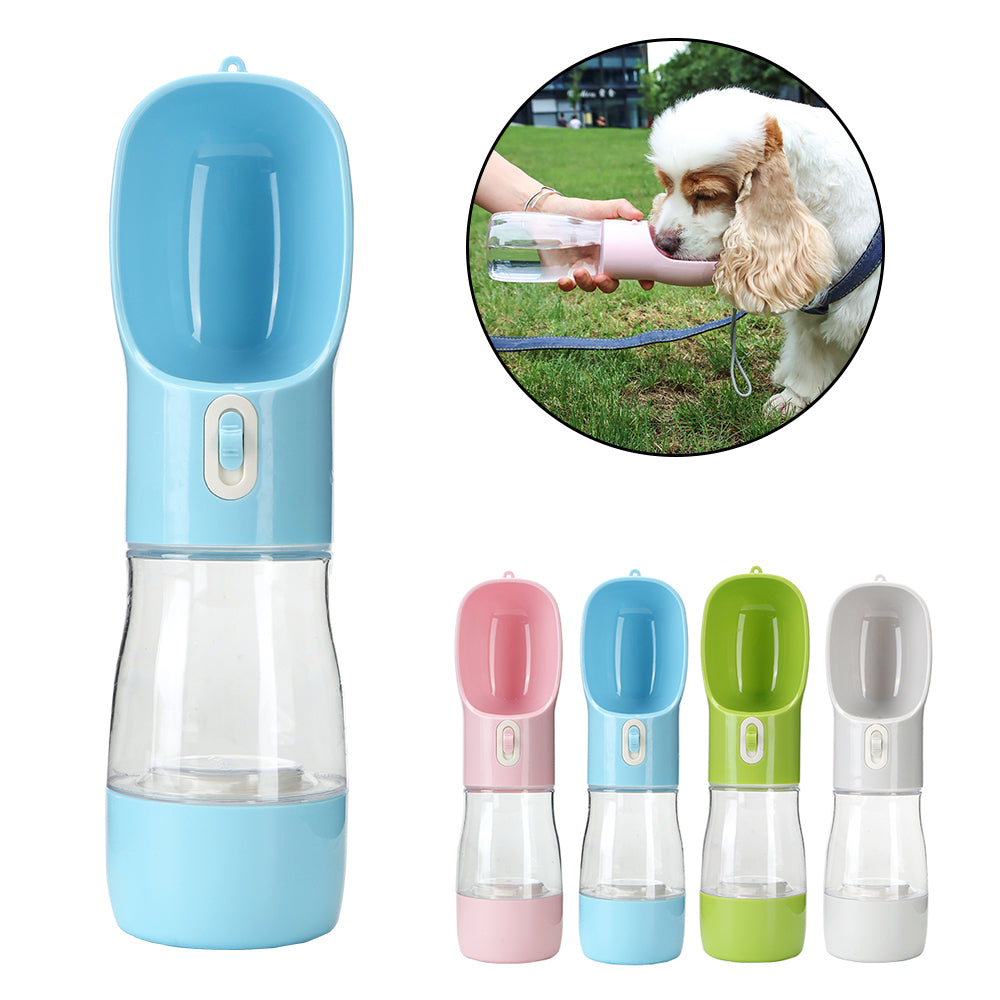 258ml+200ml Dog Water Bottle Portable Pet Drinking Cup Travel Water Food  Dispenser Outdoor