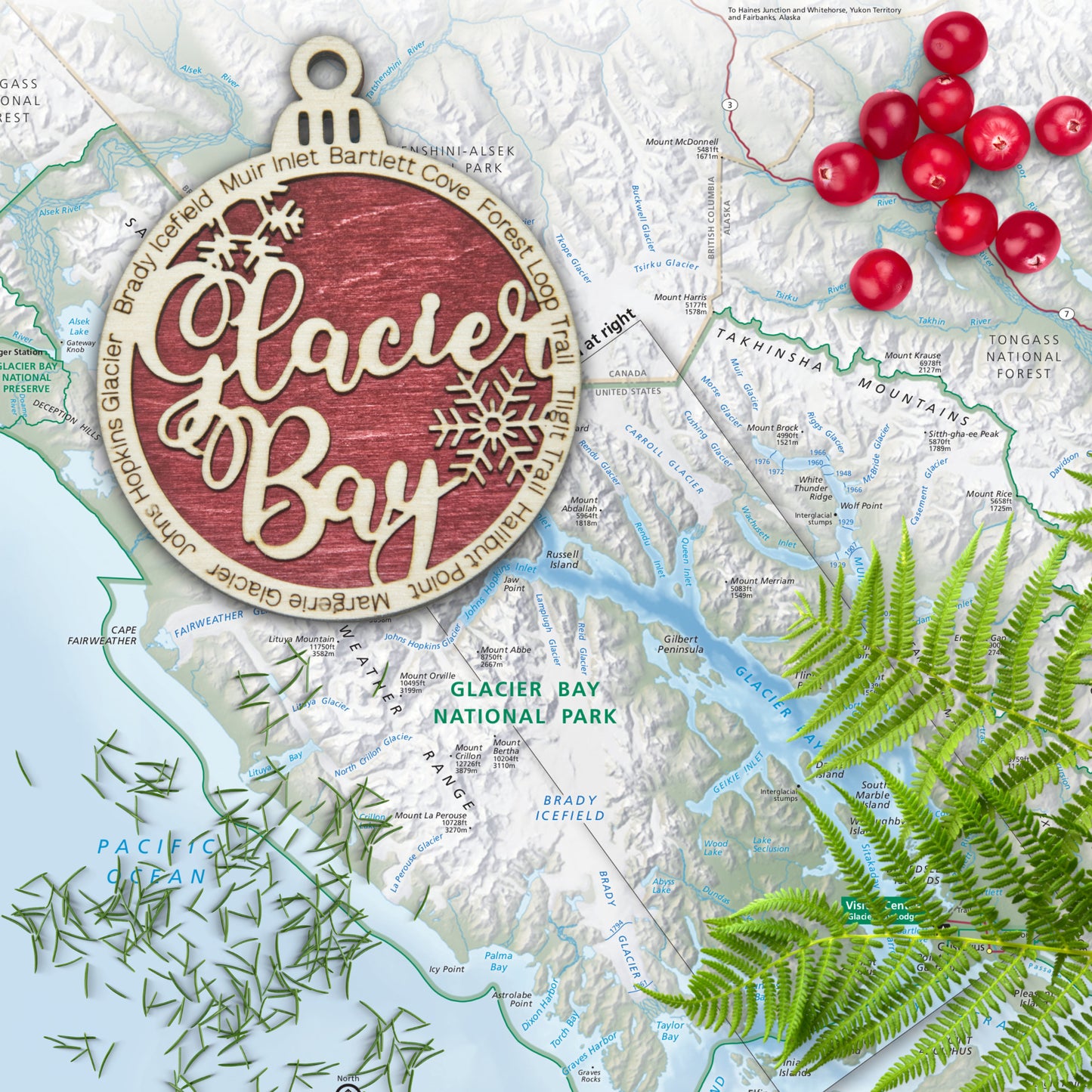 Glacier Bay National Park Christmas Ornament