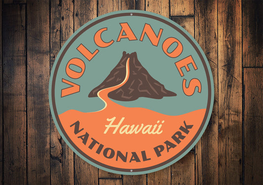 Volcanoes National Park Sign