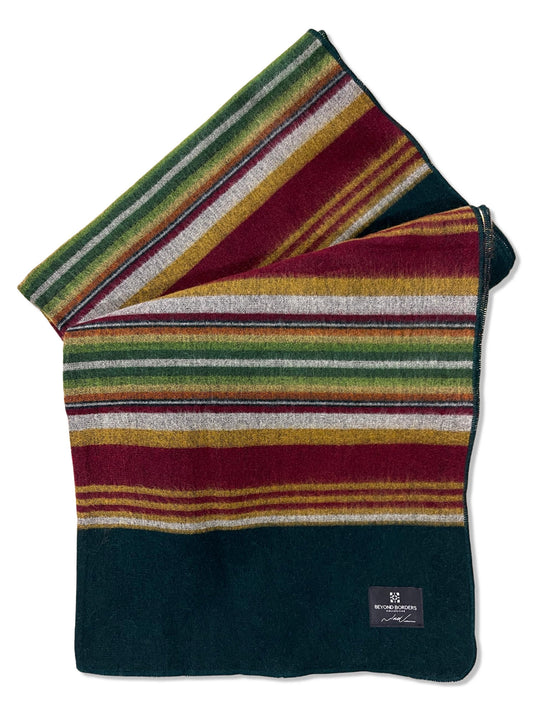 El Viajero Blanket - Colorful Green