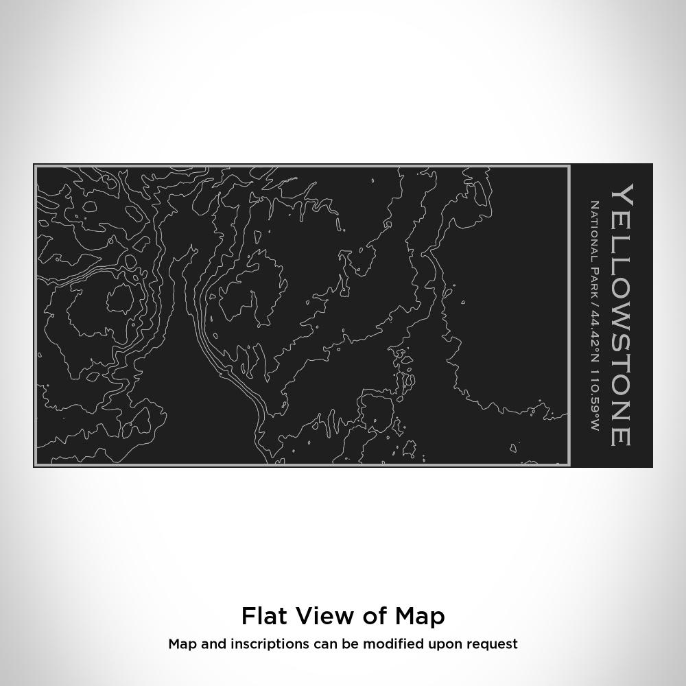 Yellowstone National Park - Wyoming Map Insulated in Matte Black